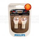 Philips Silver Vision Py21W Bulbs Twin Blister 581Sv