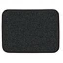 4 pce Carpet Mats Velour Black Grey Grey binding